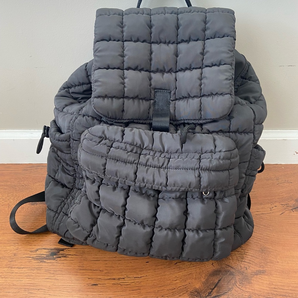 Puffy Black Backpack